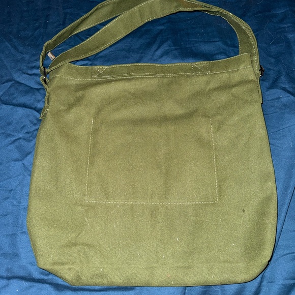 “MOOD” Multifunctional Tote Travel Messenger Bag Made of Canvas- olive green - Picture 2 of 4